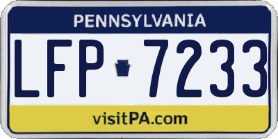 PA license plate LFP7233