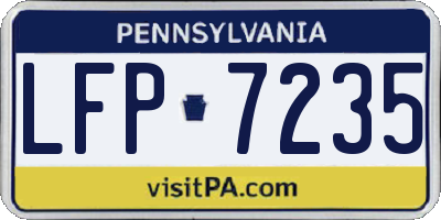 PA license plate LFP7235