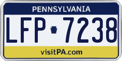 PA license plate LFP7238
