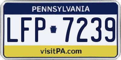 PA license plate LFP7239