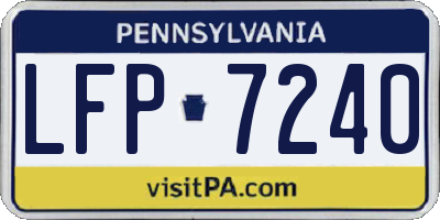 PA license plate LFP7240