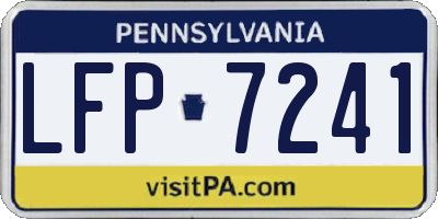 PA license plate LFP7241