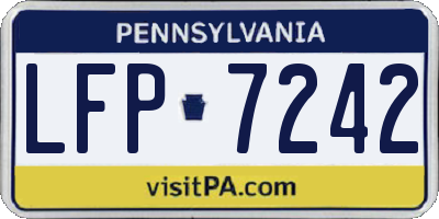 PA license plate LFP7242