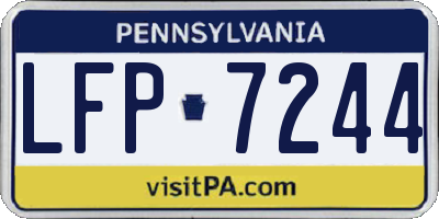 PA license plate LFP7244