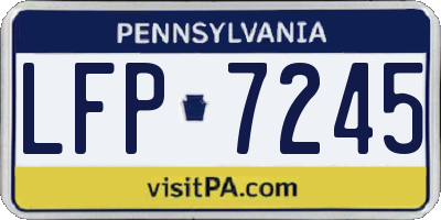 PA license plate LFP7245