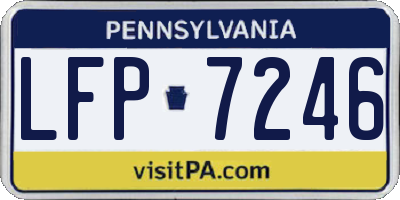 PA license plate LFP7246