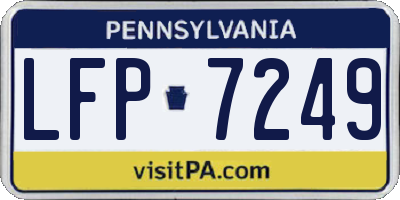 PA license plate LFP7249