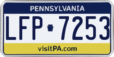 PA license plate LFP7253