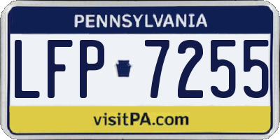 PA license plate LFP7255