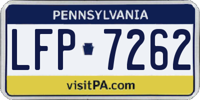 PA license plate LFP7262