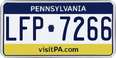 PA license plate LFP7266