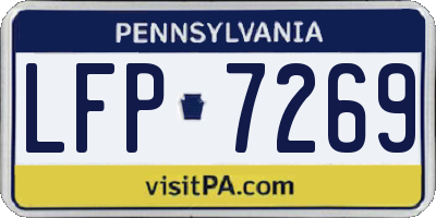 PA license plate LFP7269