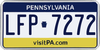 PA license plate LFP7272