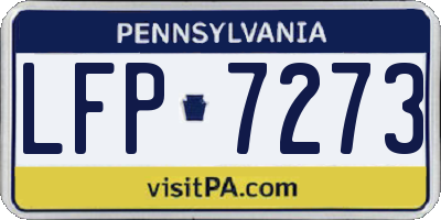 PA license plate LFP7273