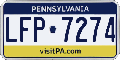 PA license plate LFP7274