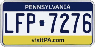 PA license plate LFP7276