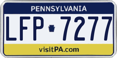 PA license plate LFP7277