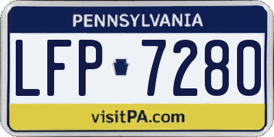 PA license plate LFP7280