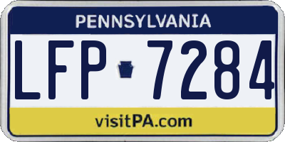 PA license plate LFP7284