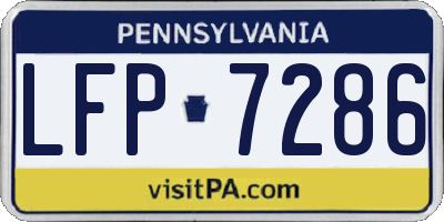 PA license plate LFP7286