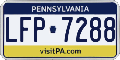 PA license plate LFP7288