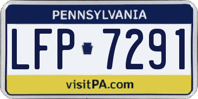 PA license plate LFP7291