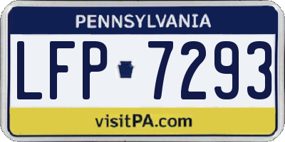 PA license plate LFP7293