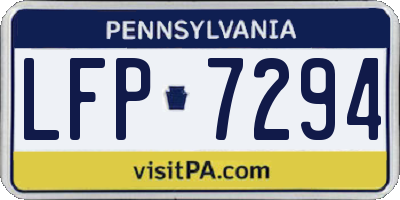 PA license plate LFP7294