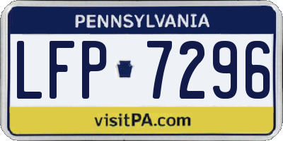 PA license plate LFP7296