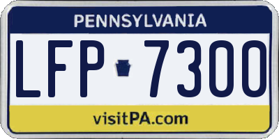 PA license plate LFP7300