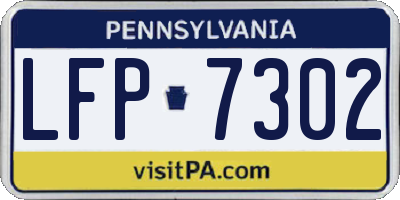 PA license plate LFP7302