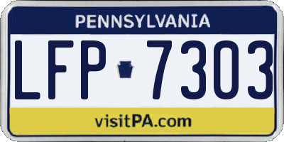 PA license plate LFP7303