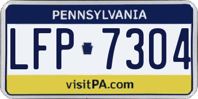 PA license plate LFP7304