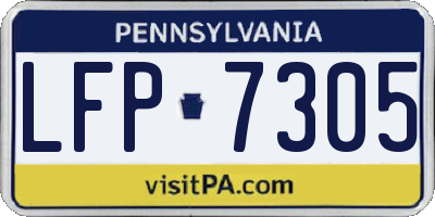 PA license plate LFP7305