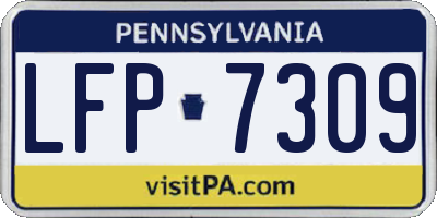 PA license plate LFP7309
