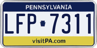 PA license plate LFP7311