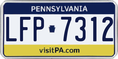 PA license plate LFP7312
