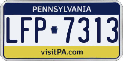 PA license plate LFP7313