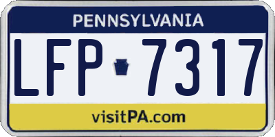 PA license plate LFP7317