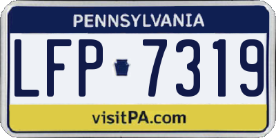 PA license plate LFP7319