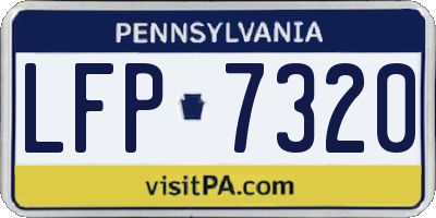 PA license plate LFP7320