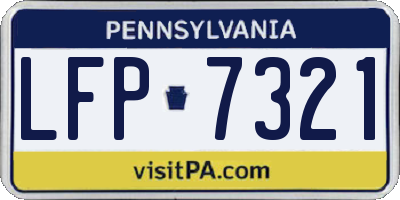 PA license plate LFP7321