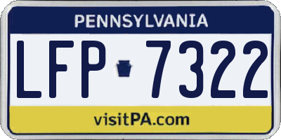 PA license plate LFP7322