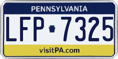 PA license plate LFP7325