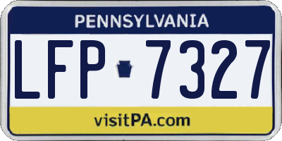 PA license plate LFP7327