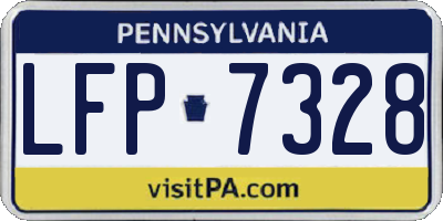PA license plate LFP7328