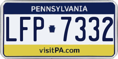 PA license plate LFP7332