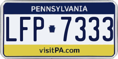 PA license plate LFP7333
