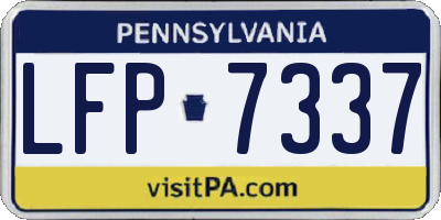 PA license plate LFP7337