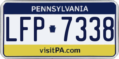 PA license plate LFP7338